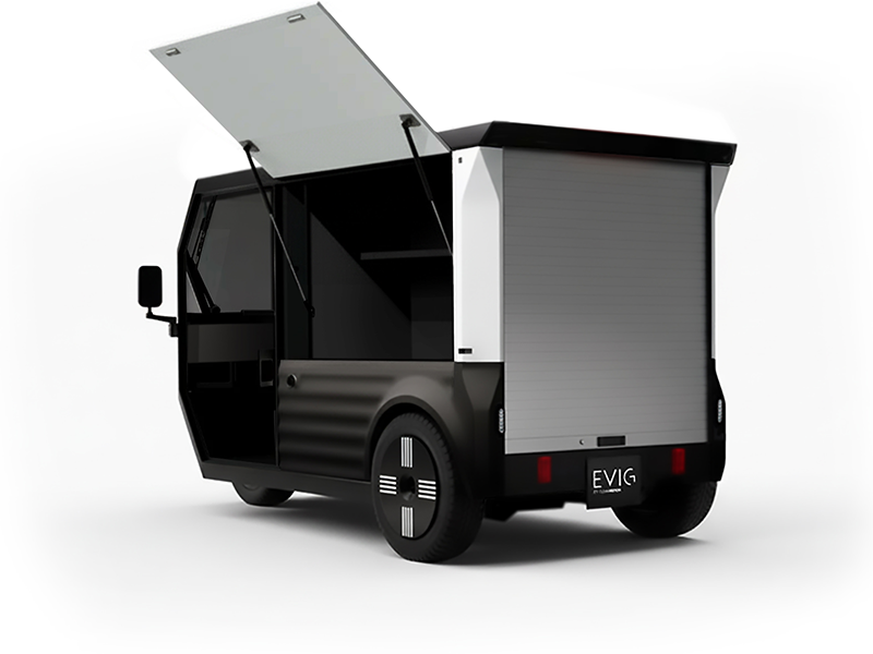 EVIG Electric solar-powered van for events and mobile retail